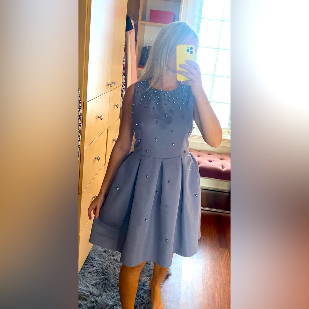 Ted Baker dress grey with pearls